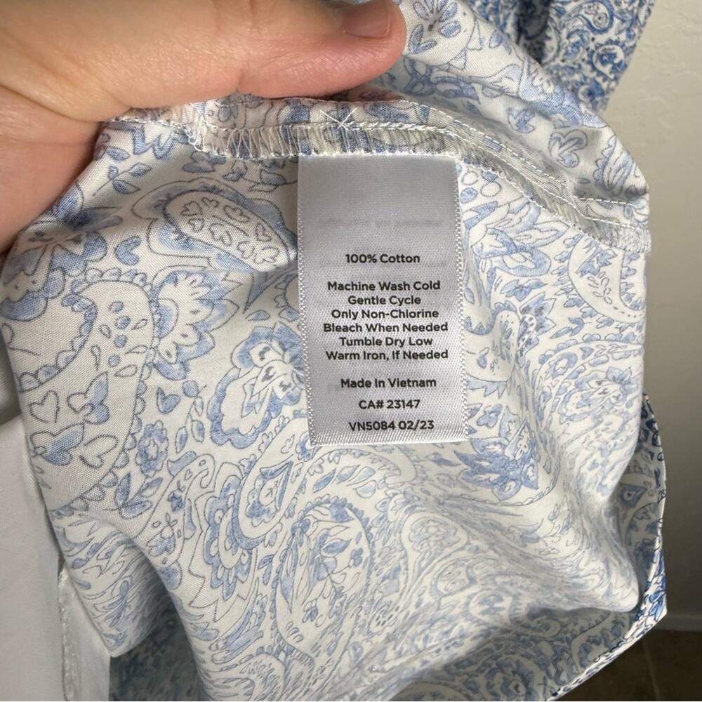 Talbots Poplin Shirtdress Dashing Paisley 18 NWT - Picture 7 of 13
